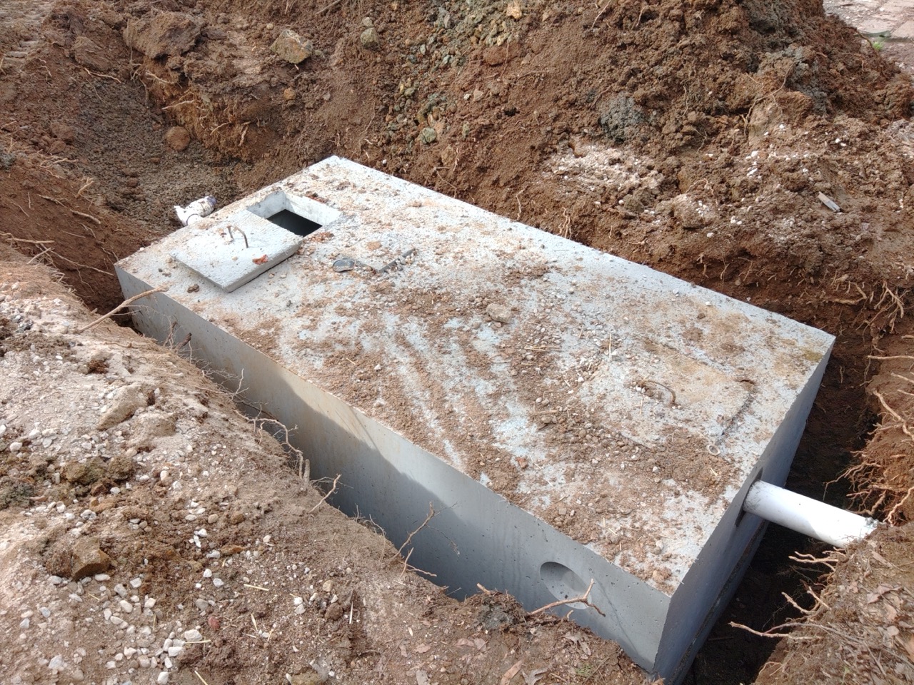 septic tank installed