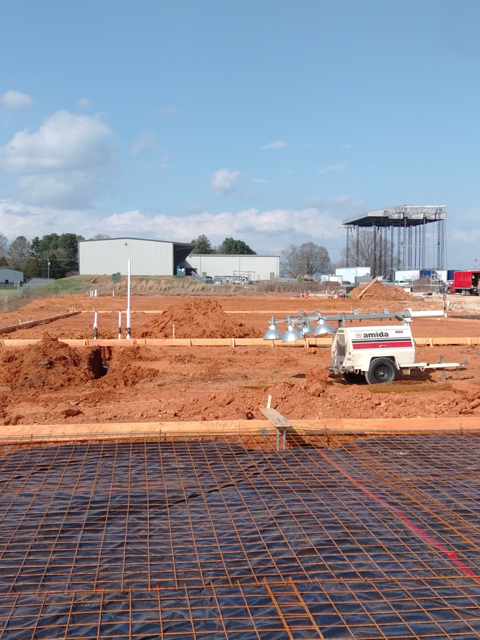 plumbing being laid for new construction
