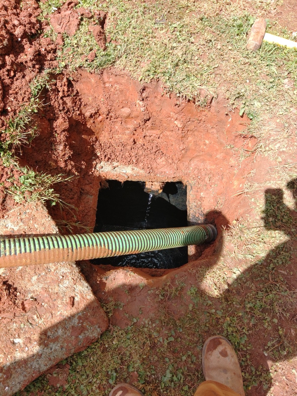 sewer line running through the ground