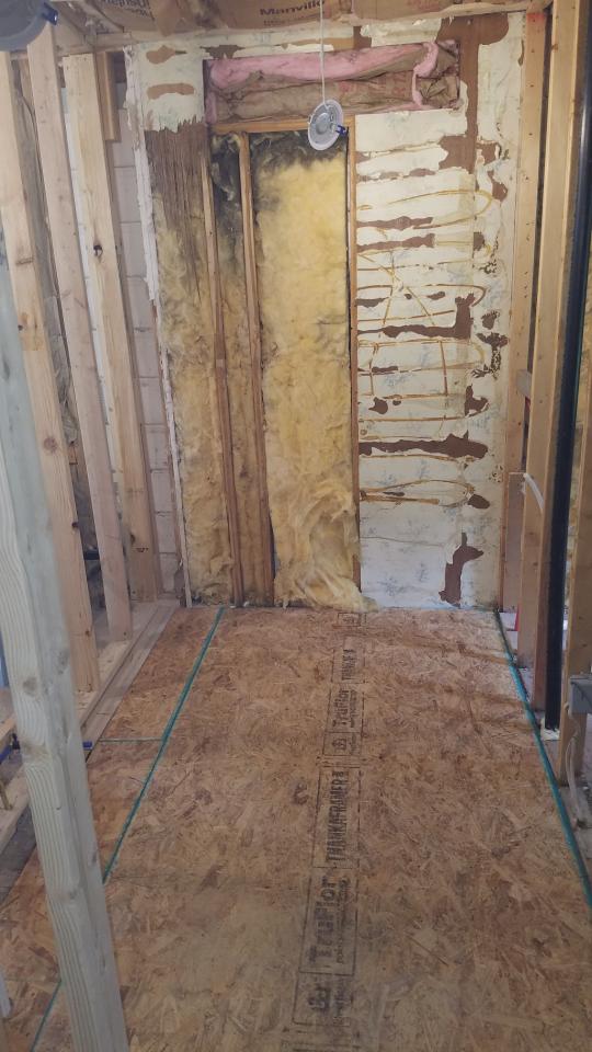gutted bathroom